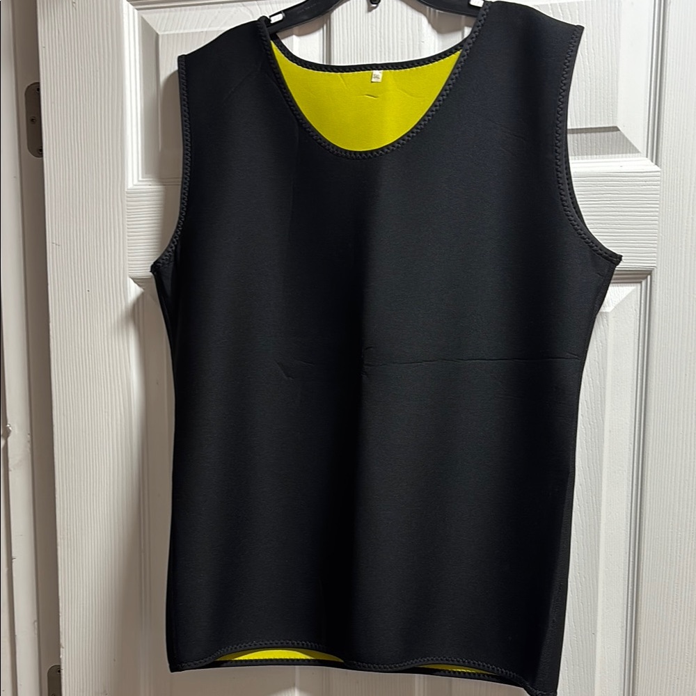 Black Tank Top with Reversible Yellow Interior